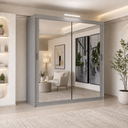 Chicago Sliding Mirror Wardrobe – 90cm, 120cm, 150cm, 180cm & 203cm