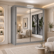 Chicago Sliding Mirror Wardrobe – 90cm, 120cm, 150cm, 180cm & 203cm