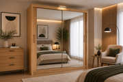 Chicago Sliding Mirror Wardrobe – 90cm, 120cm, 150cm, 180cm & 203cm