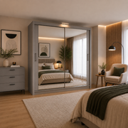 Chicago Sliding Mirror Wardrobe – 90cm, 120cm, 150cm, 180cm & 203cm