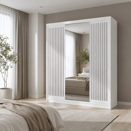 Royal Sliding Mirror Wardrobe – 150cm, 203, 250 cm