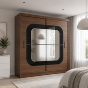 Chelsea High Gloss Sliding Mirror Wardrobe – 150cm & 203cm