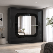 Chelsea High Gloss Sliding Mirror Wardrobe – 150cm & 203cm