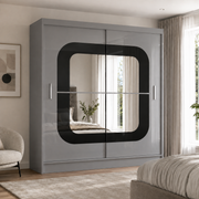 Chelsea High Gloss Sliding Mirror Wardrobe – 150cm & 203cm
