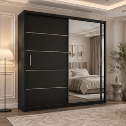 Vision Mirrored Sliding Wardrobe – 150cm, 180cm & 203cm
