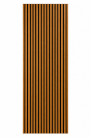 Slatted MDF Acoustic Wall Panels - Teak Oak - 240 x 60