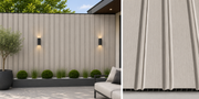 Wide Slat PVC Waterproof Wall Panels - Light Grey - 240 x 30 (Pack of 8)