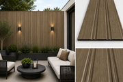Wide Slat PVC Waterproof Wall Panels - Dark Oak - 240 x 30 (Pack of 8)
