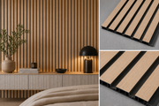 Linear PVC Waterproof Wall Panels - Oak - 240 x 30 (Pack of 8)