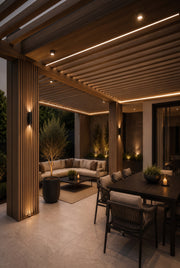 Premium Seamless Waterproof Wall Panels- Walnut - 240 x 15 (Pack of 16)