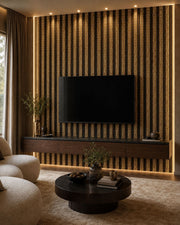 Honeycomb Acoustic Wall Panels - Brown & Gold - 240 x 60