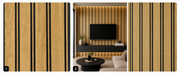 Wide Slat Black Groove PVC Waterproof Wall Panels - Oak - 240 x 30 (Pack of 8)