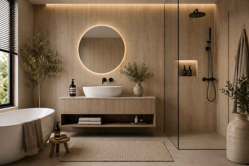 Wood  Effect Bathroom Wall Panels