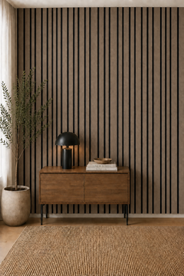 Multi Width Acoustic Wall Panels - Dark Oak - 240 x 60