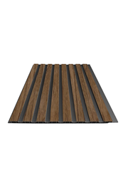 Linear PVC Waterproof Wall Panels - Walnut - 240 x 30 (Pack of 8)